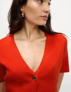 V-Neck Button Front Relaxed Cardigan -Marksandspencer Sale Store v neck button front relaxed cardigan 7