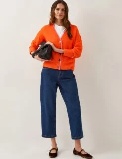 MONSOON V-Neck Contrast Trim Cardigan 14 MONSOON V-Neck Contrast Trim Cardigan -Marksandspencer Sale Store v neck contrast trim cardigan 6