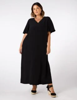 V-Neck Maxi T-Shirt Dress -Marksandspencer Sale Store v neck maxi t shirt dress 9