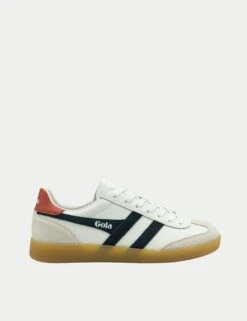 Gola Viper Leather Lace Up Trainers -Marksandspencer Sale Store viper leather lace up trainers 9