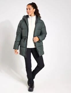 Jack Wolfskin Kirschallee Waisted Hooded Puffer Jacket -Marksandspencer Sale Store waisted hooded puffer jacket 3