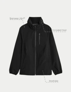 Waterproof Hooded Sports Jacket With Stormwear™ Ultra -Marksandspencer Sale Store waterproof hooded sports jacket 1