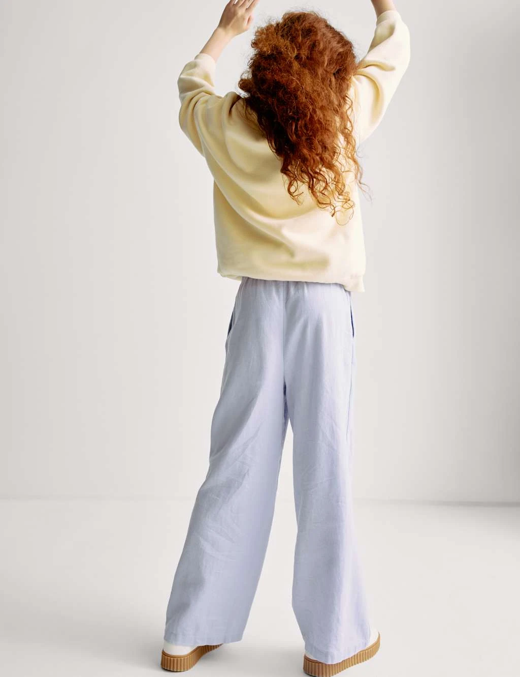 Wide Leg Linen Rich Trousers (6-16 Yrs) 10 Wide Leg Linen Rich Trousers (6-16 Yrs) - Image 10