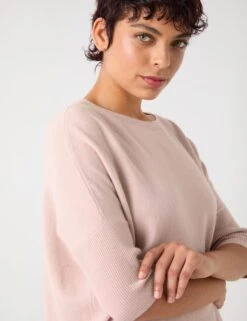 Wool Blend Pointelle Knitted Top -Marksandspencer Sale Store wool blend pointelle knitted top 4