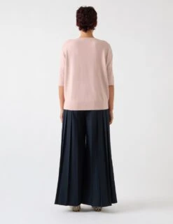 Wool Blend Pointelle Knitted Top -Marksandspencer Sale Store wool blend pointelle knitted top 5