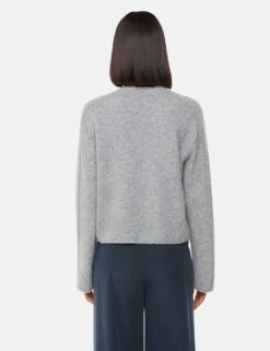 Whistles Wool Blend V-Neck Relaxed Cardigan -Marksandspencer Sale Store wool blend v neck relaxed cardigan 4