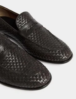 Jaeger Woven Leather Slip-On Loafers -Marksandspencer Sale Store woven leather slip on loafers 6