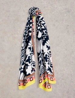 WHITE STUFF Woven Printed Scarf -Marksandspencer Sale Store woven printed scarf 5