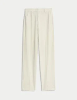 Woven Straight Leg Trousers With Stretch 25 Woven Straight Leg Trousers With Stretch -Marksandspencer Sale Store woven straight leg trousers with stretch 5