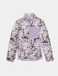 Thermal Printed Zip Up Funnel Neck Fleece -Marksandspencer Sale Store zip up printed funnel neck fleece jacket 1