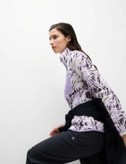 Thermal Printed Zip Up Funnel Neck Fleece -Marksandspencer Sale Store zip up printed funnel neck fleece jacket